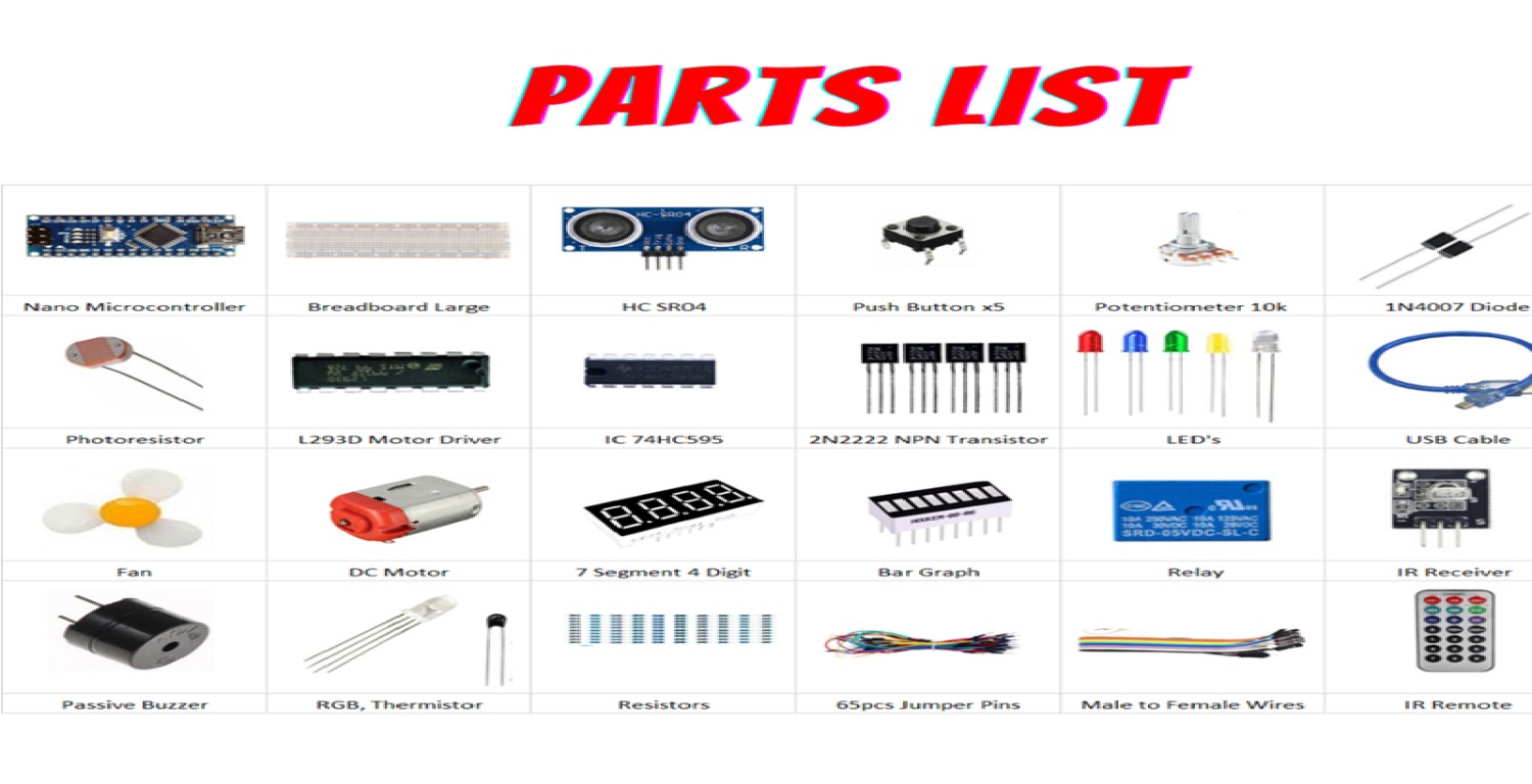  Nano Starter kit compatible with arduino IDE